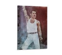 ckklik Freddie Mercury Poster Inspirational Quote Art Print Music Legend Wall Decor Vintage Style Home Decoration Unique Gift for Music Lovers And Fans Gift 12x18inch Framed