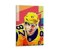 ckklik Hockey Player Art Print Colorful Wall Poster Modern Sports Decor Unique Home Artwork NHL Fan Gift Vibrant Sports Illustration Contemporary Wall Art for Living Room Gift 20x30inch Framed