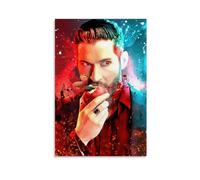 ckklik Lucifer Art Print Colorful Wall Poster Abstract Character Illustration Modern Home Décor Unique Gift for Fans Stylish Artwork for Living Room Vibrant Decor Piece Gift 20x30inch Unframed