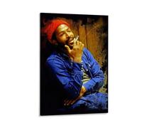 ckklik Marvin Gaye Poster Art Vintage Music Wall Print Soul Legend Decor Retro Home Decoration Inspirational Musician Artwork Gift for Music Lovers Unique Wall Art Gift 08x12inch Framed