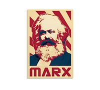 ckklik Marx Poster Art Print Vintage Political Wall Decor Iconic Philosophy Artwork Retro Style Home Decoration Unique Gift for Intellectuals And History Lovers Gift 08x12inch Unframed