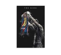 ckklik Messi Poster Art The King Wall Print Football Decor for Sports Fans Unique Gift for Soccer Lovers Modern Home Decoration Inspirational Sports Artwork Gift 08x12inch Unframed