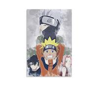 ckklik Naruto Poster Art - Anime Wall Print Featuring Naruto Sasuke Sakura Kakashi - Manga Decor for Kids Room Bedroom Living Room Unique Gift for Fans And Collectors Gift 08x12inch Unframed