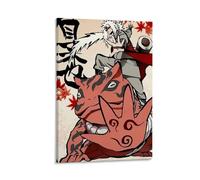 ckklik Naruto Poster Art Jiraiya And Gamabunta Print Anime Wall Decor Manga Character Artwork Unique Gift for Fans Japanese Culture Home Decoration Vibrant Colors Gift 08x12inch Framed