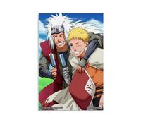 ckklik Naruto Poster Art Jiraiya And Naruto Print Anime Wall Decor Manga Artwork Japanese Culture Decor Gift for Fans Colorful Anime Characters Home Wall Art Gift 16x24inch Unframed