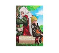 ckklik Naruto Poster Art Jiraiya And Naruto Print Anime Wall Decor Manga Character Artwork Japanese Animation Home Decor Gift for Fans Colorful Nature Scene Gift 16x24inch Unframed