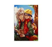 ckklik Naruto Poster Art Jiraiya And Naruto Print Anime Wall Decor Manga Character Artwork Ninja Themed Home Decoration Gifts for Anime Fans Kids Room Decor Gift 20x30inch Unframed