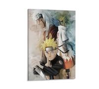 ckklik Naruto Poster Art Print - Anime Wall Decor Featuring Naruto Jiraiya And Minato - Unique Gift for Fans of Japanese Manga And Anime Collectibles Home Decoration Gift 12x18inch Framed
