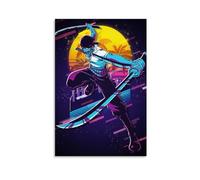 ckklik Ninja Wall Art Poster Retro Japanese Samurai Print Colorful Urban Artwork Modern Home Decor Stylish Graphic Design for Living Room Bedroom Unique Gift Idea Gift 20x30inch Unframed