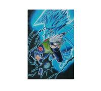 ckklik Ninja Warrior Poster Art Anime Wall Decor Kakashi Hatake Print Lightning Effects Japanese Manga Artwork Unique Home Decoration Collectible Anime Gift Vibrant Colors Gift 16x24inch Unframed