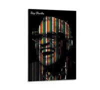 ckklik Ray Charles Art Print Colorful Abstract Portrait Music Legend Wall Decor Modern Home Decor Jazz Musician Artwork Unique Gift for Music Lovers Vibrant Wall Art Gift 08x12inch Framed