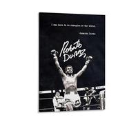 ckklik Roberto Duran Boxing Poster - Inspirational Quote Art Print Champion of The World Wall Decor Vintage Sports Artwork for Home Man Cave Or Gym Decoration Gift 20x30inch Framed