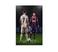 ckklik Ronaldo Messi Poster Art Football Legends Print Soccer Wall Decor Sports Artwork for Home Unique Gift for Fans Collectible Prints Modern Wall Art Gift 20x30inch Unframed