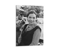 ckklik Rosa Parks Poster - Inspirational Wall Art Print Civil Rights Movement Decor Vintage Black And White Photography Historical Figure Artwork for Home Or Office Gift 08x12inch Framed