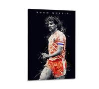 ckklik Ruud Gullit Poster Art Soccer Wall Print Football Legend Artwork Vintage Style Home Decor Sports Fan Gift Unique Wall Decoration for Living Room Bedroom Office Gift 24x36inch Framed