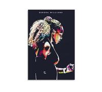 ckklik Serena Williams Poster Art Colorful Athlete Print Tennis Wall Decor Inspirational Sports Artwork Unique Home Kitchen Decor Gift for Sports Fans Gift 20x30inch Unframed