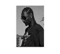ckklik Snoop Dogg Wall Art Poster Black And White Hip Hop Print Rap Culture Decor Urban Style Artwork for Living Room Bedroom Music Lovers Unique Gift Gift 24x36inch Unframed