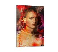 ckklik Vibrant Abstract Portrait Art Print Colorful Wall Decor Modern Home Decoration Unique Artistic Design Contemporary Poster for Living Room Bedroom Office Gift 12x18inch Framed