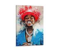 ckklik Vibrant Abstract Portrait Art Print Colorful Wall Decor Modern Home Decoration Unique Artistic Illustration Trendy Poster for Living Room Bedroom Office Gift 20x30inch Framed