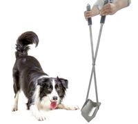 CKLT Heavy Duty Pooper Scooper 38" Stainless Steel Long Handle Dog Pooper Scooper with Teeth for Large Dogs Outdoor Pet Waste Removal Shovel Waste Pick-up Yard & Grass Use Leaves Cleaning
