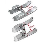 CKPSMS Brand 1SET#93-036931-91+93-036933-91 6MM&9MM Open Toe Presser Foot with IDT Compatible with/Replacement for Pfaff Brand Sewing Machines (6mm and 9mm Open Toe Satin Stitch Metal Applique Foot)
