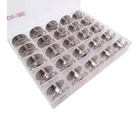CKPSMS Brand -25PCS #426000 Steel Bobbins Compatible with/Replacement for Elna Brand Air Electronic 38/39/58/59/68 Lotus 14/15/22/24/25/32/34/35/36 Star 31/33/41/43/62