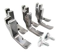CKPSMS Brand - 6PCS (31358L-1/8+3/16+1/4 &12435R-1/8+3/16+1/4) Left&Right Zipper Piping Foot Compatible with JUKI Brother Singer CONSEW#KP-PF-P6