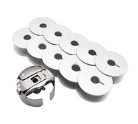 CKPSMS Brand - #BC-DBM(Z2)-NBL "M" Style Large Bobbin CASE/BOBBINS FIT for TAJIMA BARUDAN&TIN Lizzie Ansley Quilting (1PCS Bobbin CASE+10PCS BOBBINS)