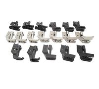 CKPSMS Brand - #KP-WF18 18SETS Zipper/WELTING Piping W/Edge Guide Walking FEET Compatible with/Replacement for JUKI Brand CONSEW Brand Singer Brand+
