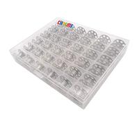 CKPSMS Brand - Metal Bobbins #0115367000 Compatible with/Replacement for BERNINA Brand 330,350,350PE,380,530,550QE,B215,B330,B380,1120,1130 (0115367000 36PCS with Plastic Box)