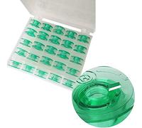 CKPSMS Brand -Water Colored Bobbins with Thread Hole Compatible with Husqvarna Viking #4123078-GS,4131825-45,4125615-45 (25PCS/Box Green bobbins)