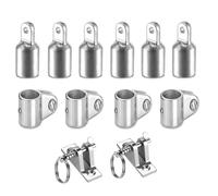 CKQshenKouyicKQ Bimini Top Fitting Hardware Set Fits 19/22/25/32 MM OD Round Tube, Boat Jaw Slide, Cap Eye End, Deck Hinge(12 PCS)(32 mm)