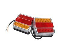 CKRKSRUTH Car Rear Tail lights 1 Set 20 LED Rear Towing Tow Tail Light 10m 12V 7 Pin Brake Stop License Number Plate Lamp Caravans Campers ATV RV