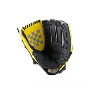 CKryzillix Baseball Glove, Baseball Glove Adult Outdoor Sports Baseball Glove Softball Practice Equipment Adult Man Woman Training Practice Equipment Left or Right Hand(Yellow black,12.5Inch)