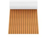 CKryzillix Boat Flooring EVA Foam,Marine Flooring 2400x450x6mm EVA Self-Adhesive Foam Boat Flooring Faux Teak Decking Sheet Pad For Marine Yacht RV Deck Mat(Wood color)