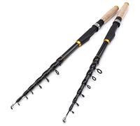 CKryzillix Fishing Pole, Fishing Rod 1.8m 2.1m 2.4m 2.7m 3.0m 3.6m Carbon Fiber Fishing Rod Super Short Pocket Portable Pole Telescopic Fishing Rod(2.1 m)