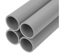 CKVIHAV 4Pcs 1-1/2 Inch Grey Electrical Conduit PVC Pipe 17" Long Sch40 PVC Rigid Tube Round Pipes Hardware Tubing for Home DIY Electrical Wiring Installation, Garden, Farm, Workshop,(1.50" x 17"L)