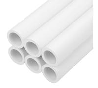 CKVIHAV 6Pcs 1/2 Inch PVC Pipe 34"(2.83FT) Long Sch40 Industrial Pipes for Home DIY, Greenhouse, Garden, Farm, Workshop, Furniture Grade, White (0.50" x 34"L)