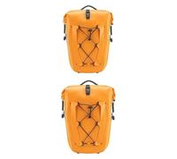 CKYDFE Seat Bag Waterproof 25L Rack Bag Twin Pack CombinationMountain Road Tail Seat Long Travel Double Side Motor Pannier Motorbike Saddle Bags(Orange 2pcs)