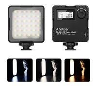CL-36 LED Video Light, Andoer Camera Light Rechargeable with 2000mAh Battery, 2800K-8500K Dimmable Portable Light Photography with 3 Cold Shoe LCD Display for Filming Youtube DSLR Camcorder Shooting