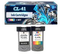 CL-41 Ink Cartridges Compatible for Canon FAX-JX200 PIXMA iP1800 PIXMA MP170 FAX-JX210P PIXMA iP1900 PIXMA MP180 FAX-JX500 PIXMA iP2200 PIXMA iP2400 PIXMA Printers (1 Set)