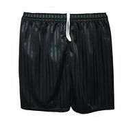 CL BOYS GIRLS MENS KIDS UNISEX SHADOW STRIPE PE SCHOOL SHORTS FOOTBALL GYM GAMES (Black, 11-12 Years (XXL))