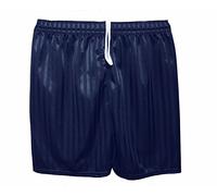 CL BOYS GIRLS MENS KIDS UNISEX SHADOW STRIPE PE SCHOOL SHORTS FOOTBALL GYM GAMES (Navy, 4-5 Years (S))