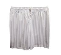 CL BOYS GIRLS MENS KIDS UNISEX SHADOW STRIPE PE SCHOOL SHORTS FOOTBALL GYM GAMES (White, 5-6 Years (M))