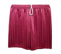 CL BOYS GIRLS MENS KIDS UNISEX SHADOW STRIPE PE SCHOOL SHORTS FOOTBALL GYM GAMES (Wine/Maroon, 4-5 Years (S))