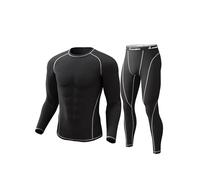 CL convallaria Men's Thermal Underwear Set Ultra Soft Fleece Lined Long Johns Winter Gear Base Layer Top and Bottom Set Sport Style