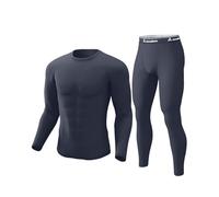 CL convallaria Thermal Underwear for Men Long Johns Soft Fleece Lined Base Layer Cold Weather Top Bottom Set Charcoal-L