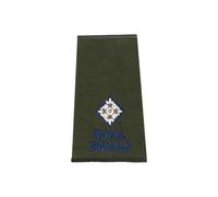 CL Distribution King's Crown Blue on Olive Green Royal Signals Rank Slide/Epaulette - 2nd Lieutenant