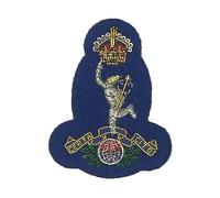 CL Distribution Kings Crown Royal Signals Officers Wire Embroided Blue Cap/Beret Badge (Berkshire Yeomanry