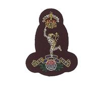 CL Distribution Kings Crown Royal Signals Officers Wire Embroided Maroon Cap/Beret Badge (Airborne Para